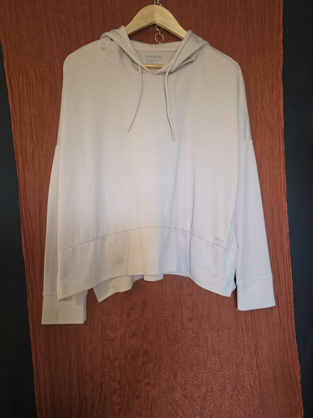 Mondetta Oversized Light Beige Hooded Pullover